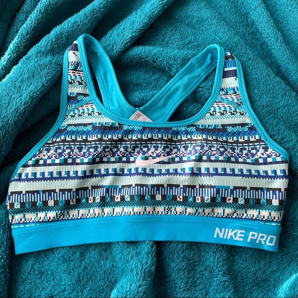 Nike Other - Nike Pro Dri-Fit Geometric Print Sports Bra